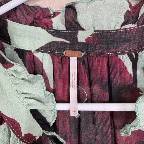 Free People Hearts Run Wild Maxi Dress large EUC H - Picture 9 of 10